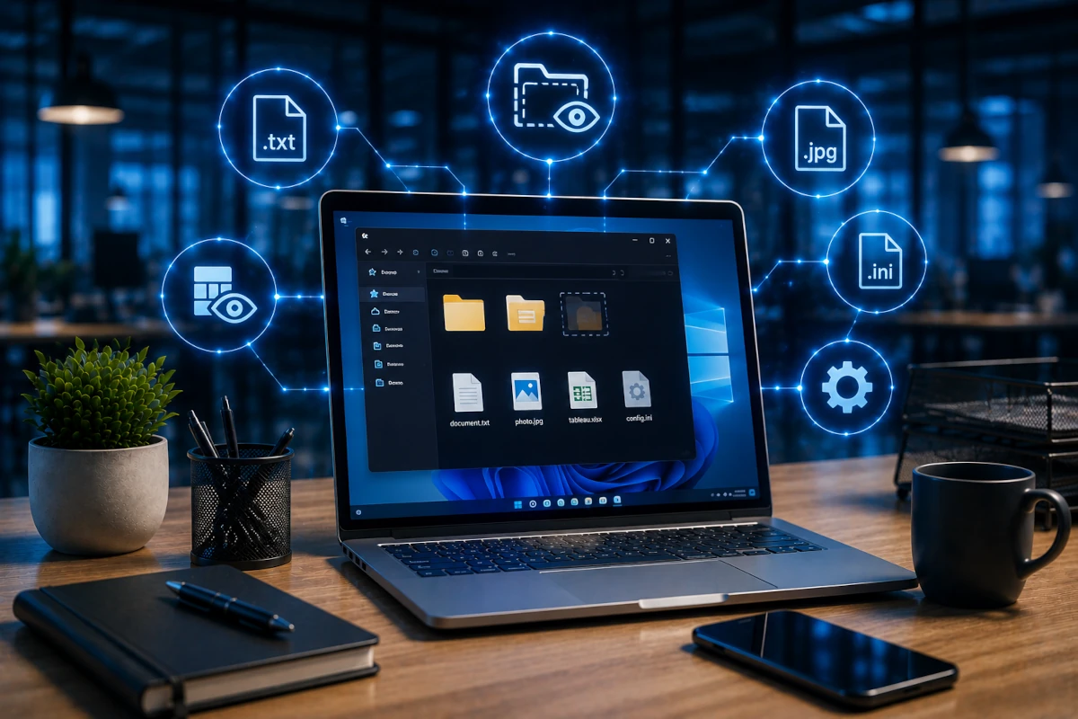 Afficher les extensions de fichiers et les dossiers caches dans Windows
