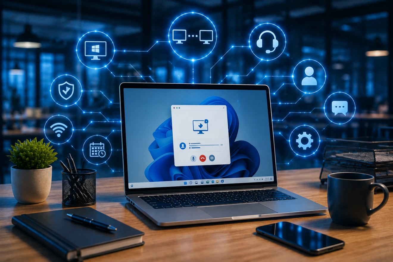 Assistance rapide Windows pour aider un ordinateur &agrave; distance