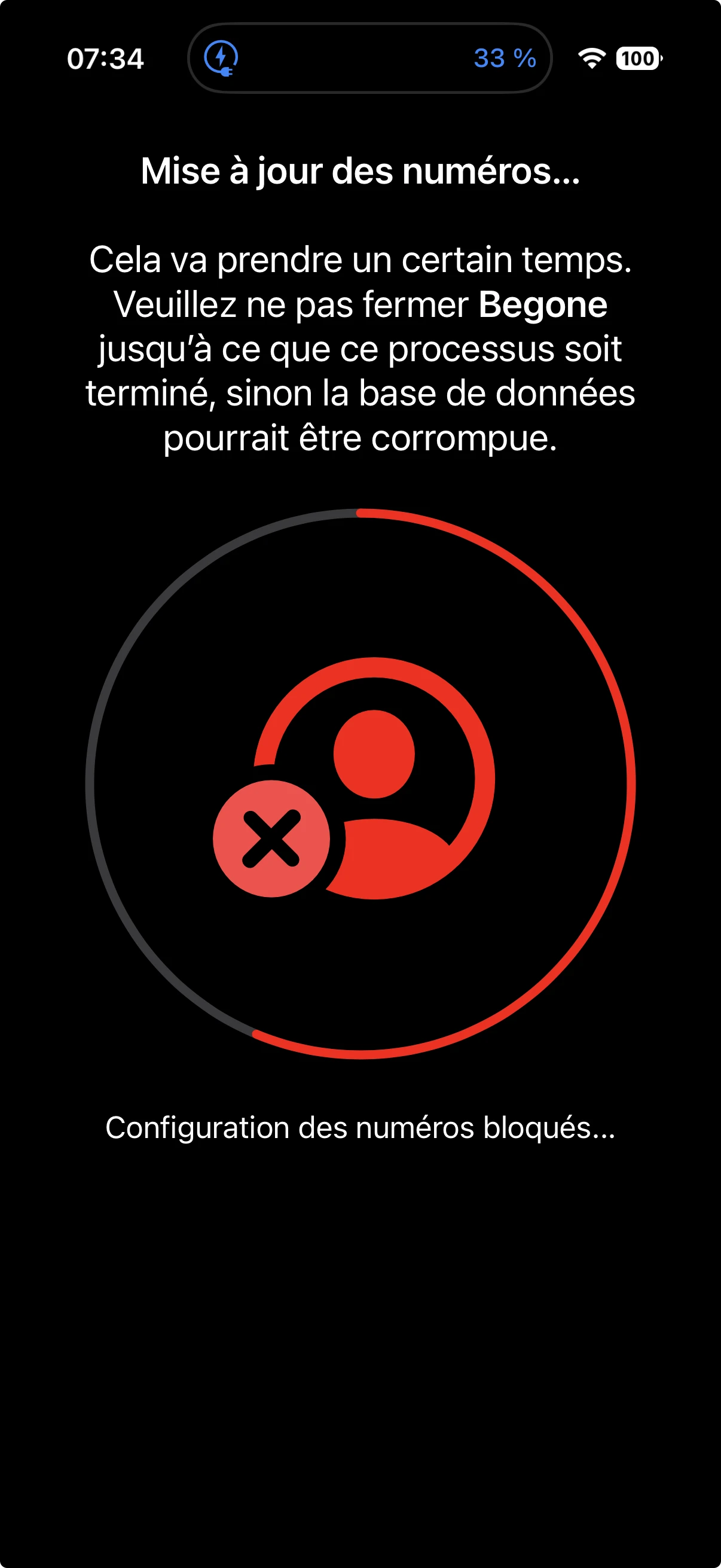 Installation des numeros dans Begone en cours