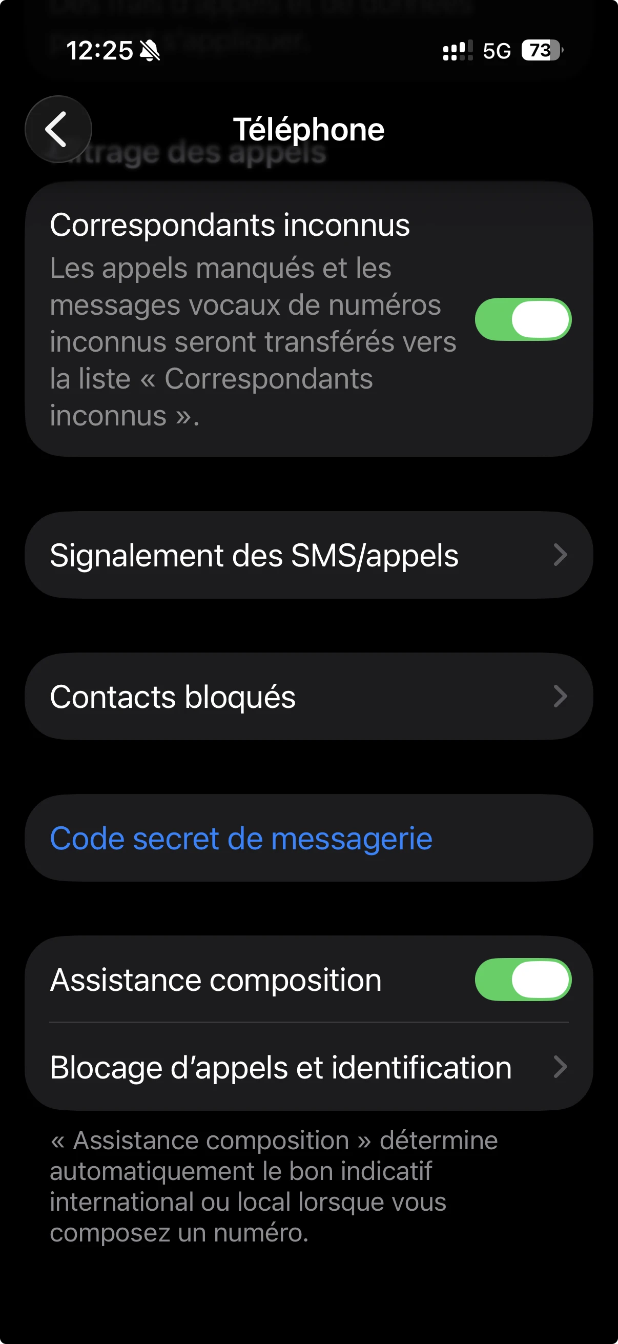 Blocage d'appel et identification sur iPhone