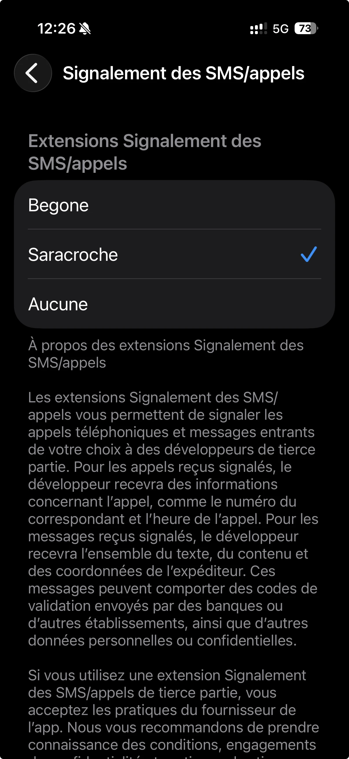 Signaler des appels et SMS sur iPhone