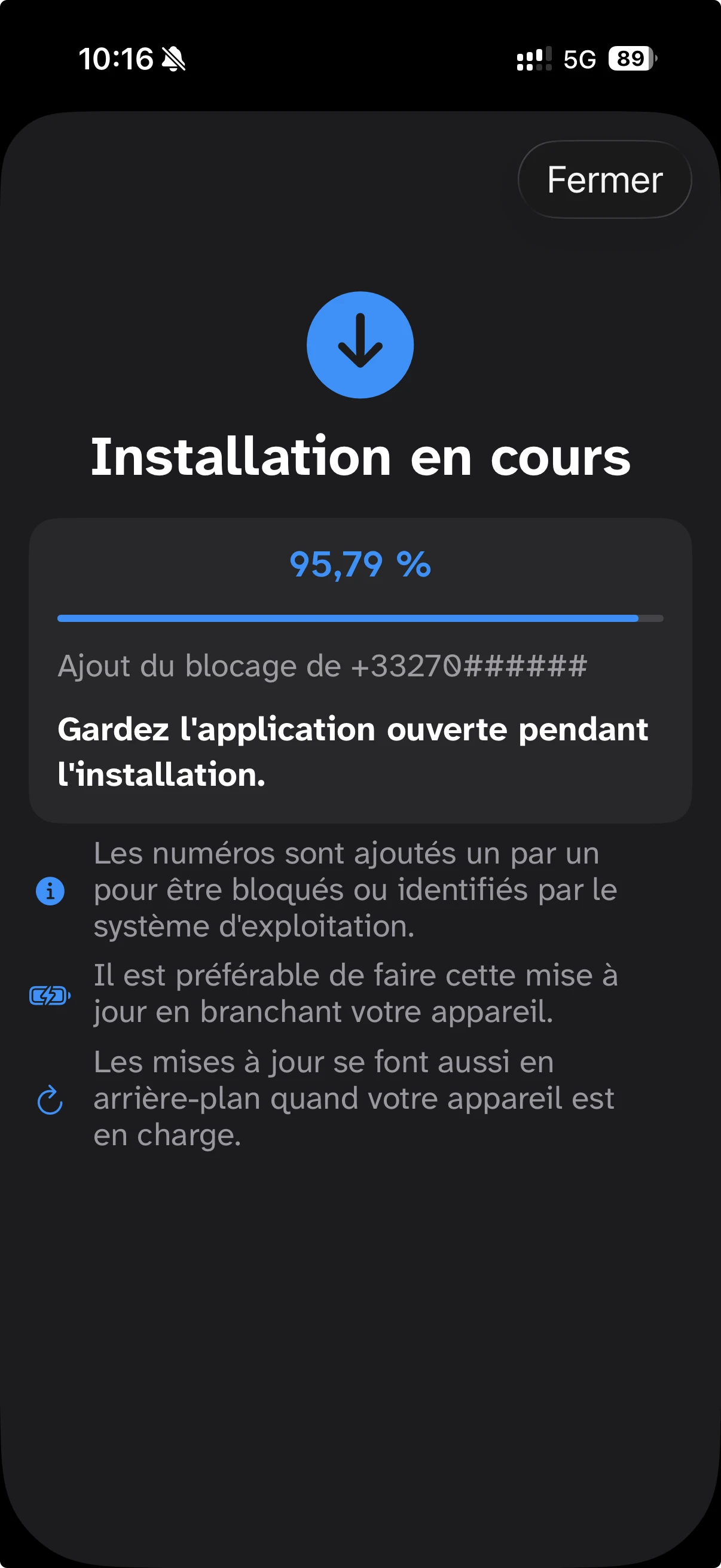 Installation de Saracroche sur iPhone