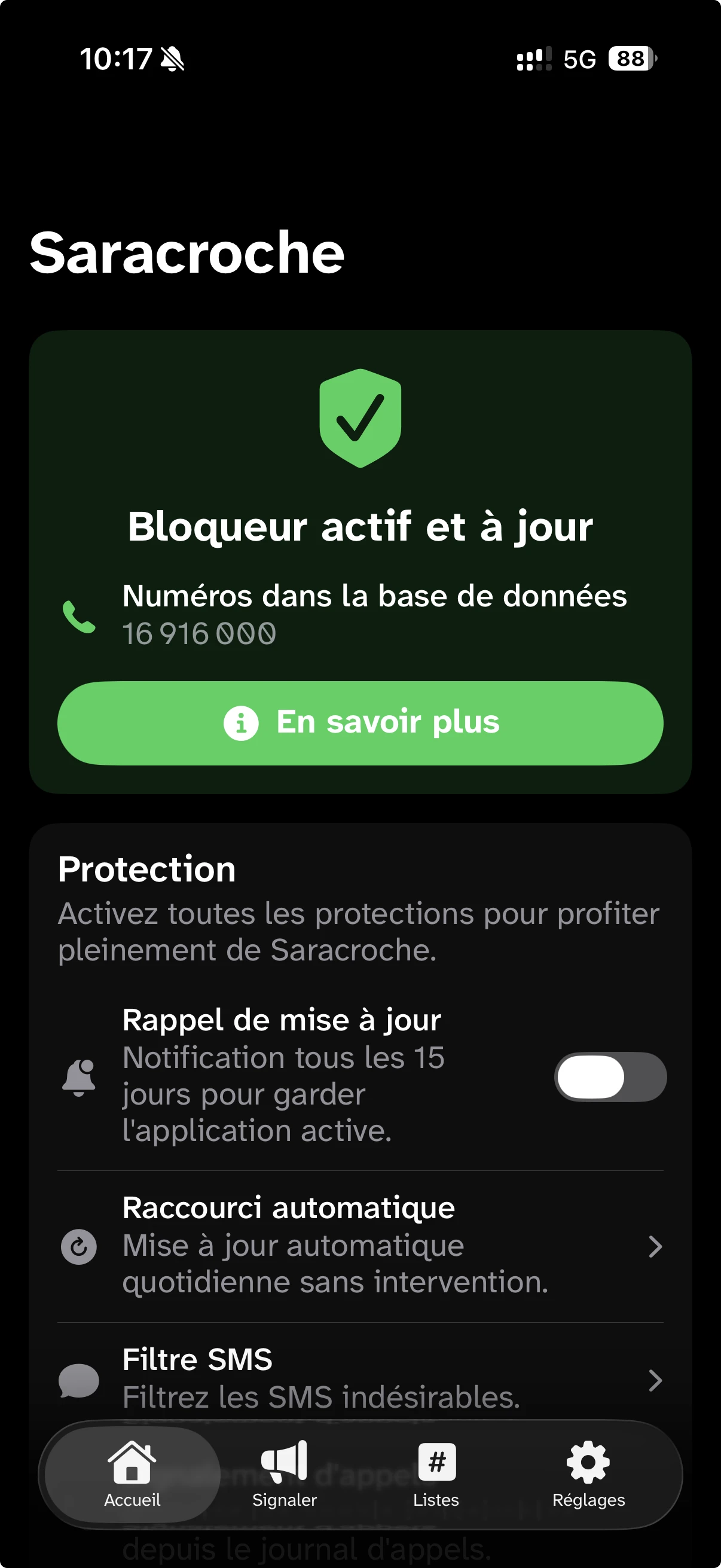 Guide de configuration Saracroche