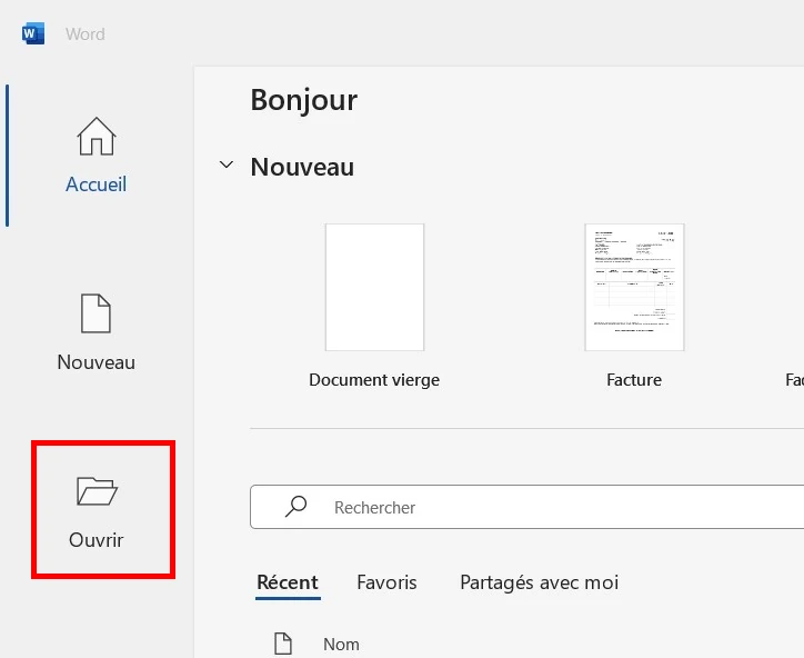 Ouvrir un document PDF depuis Word