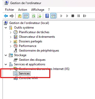 Liste des services Windows
